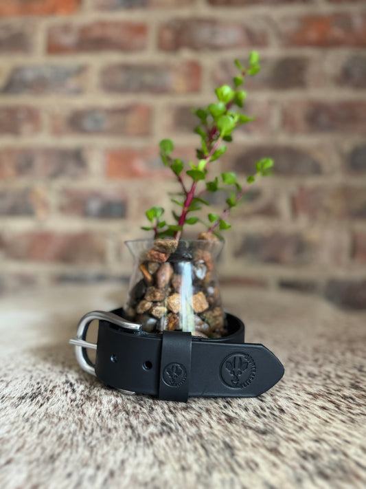 Mens Leather Belt - Black