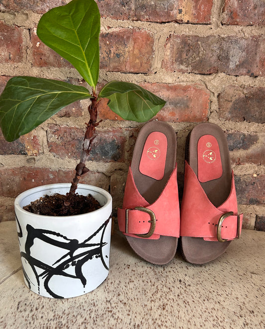 Protea Ladies Sandal - Pink / Black / Brown