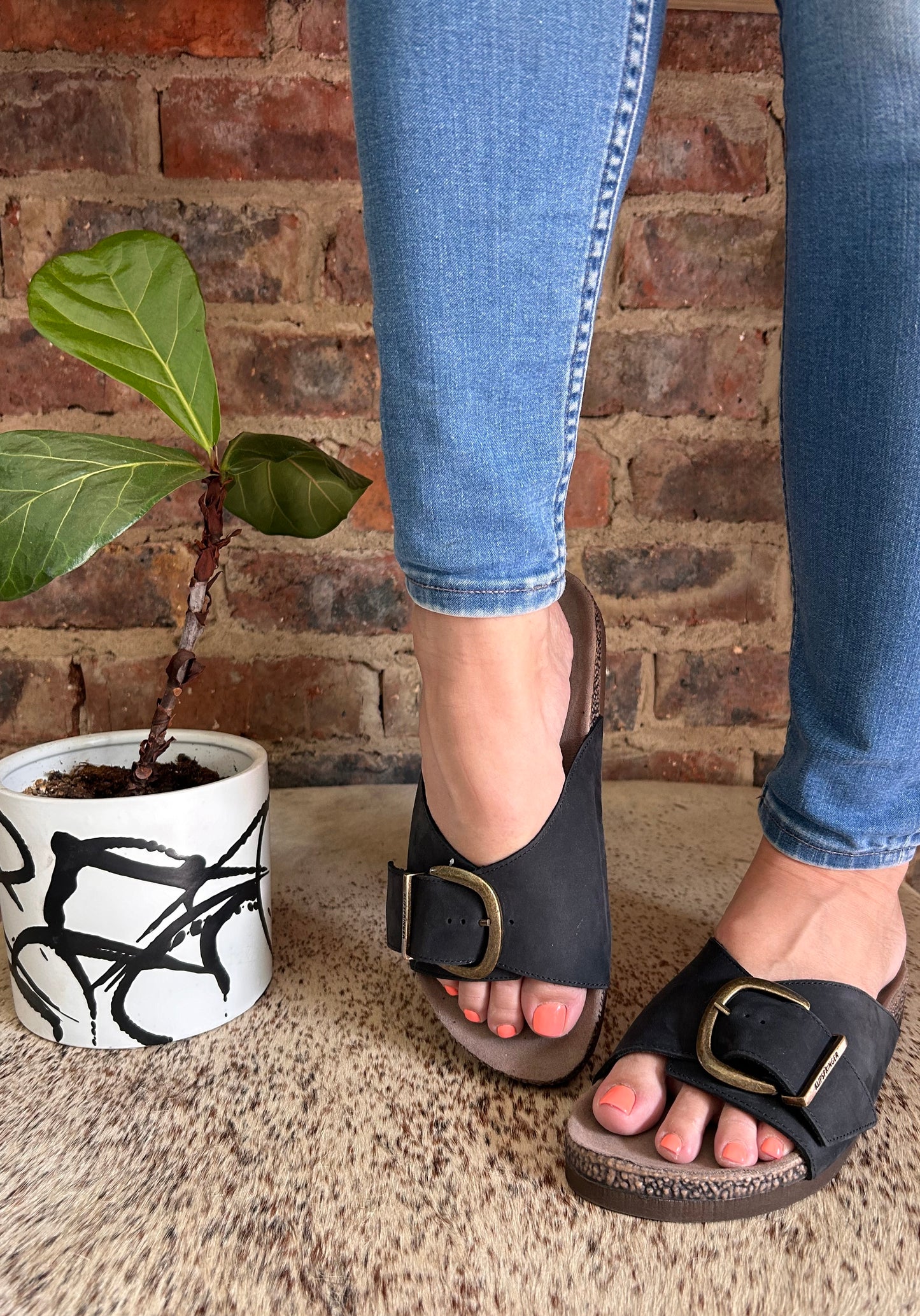 Protea Ladies Sandal - Pink / Black / Brown