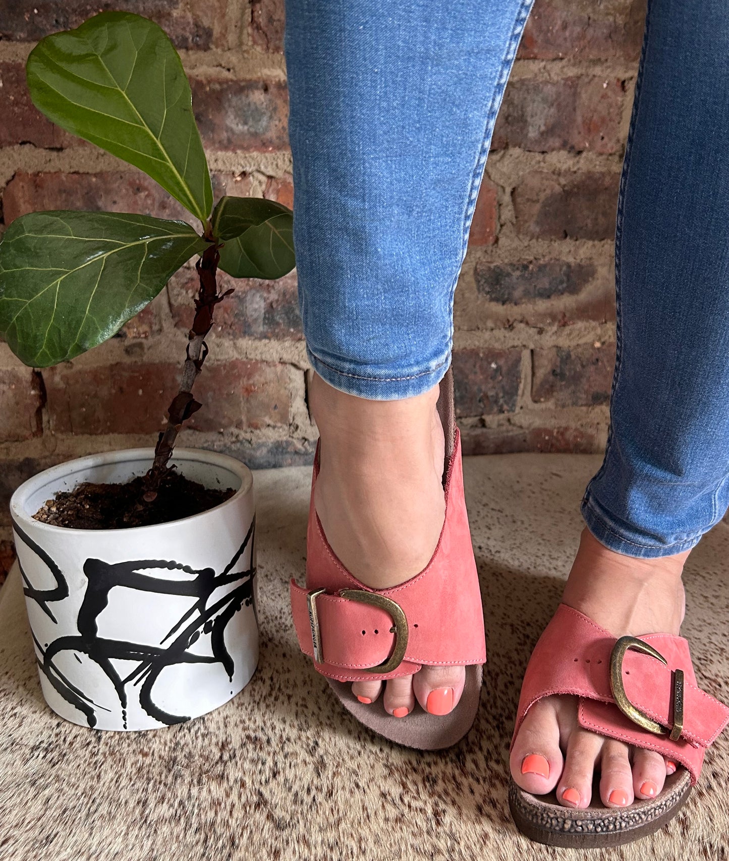 Protea Ladies Sandal - Pink / Black / Brown