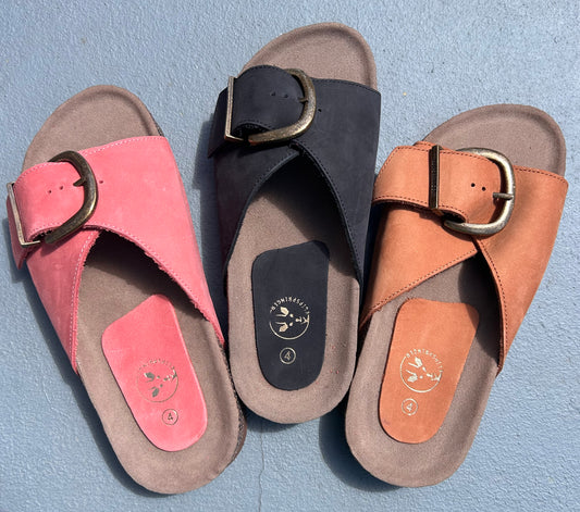 Protea Ladies Sandal - Pink / Black / Brown