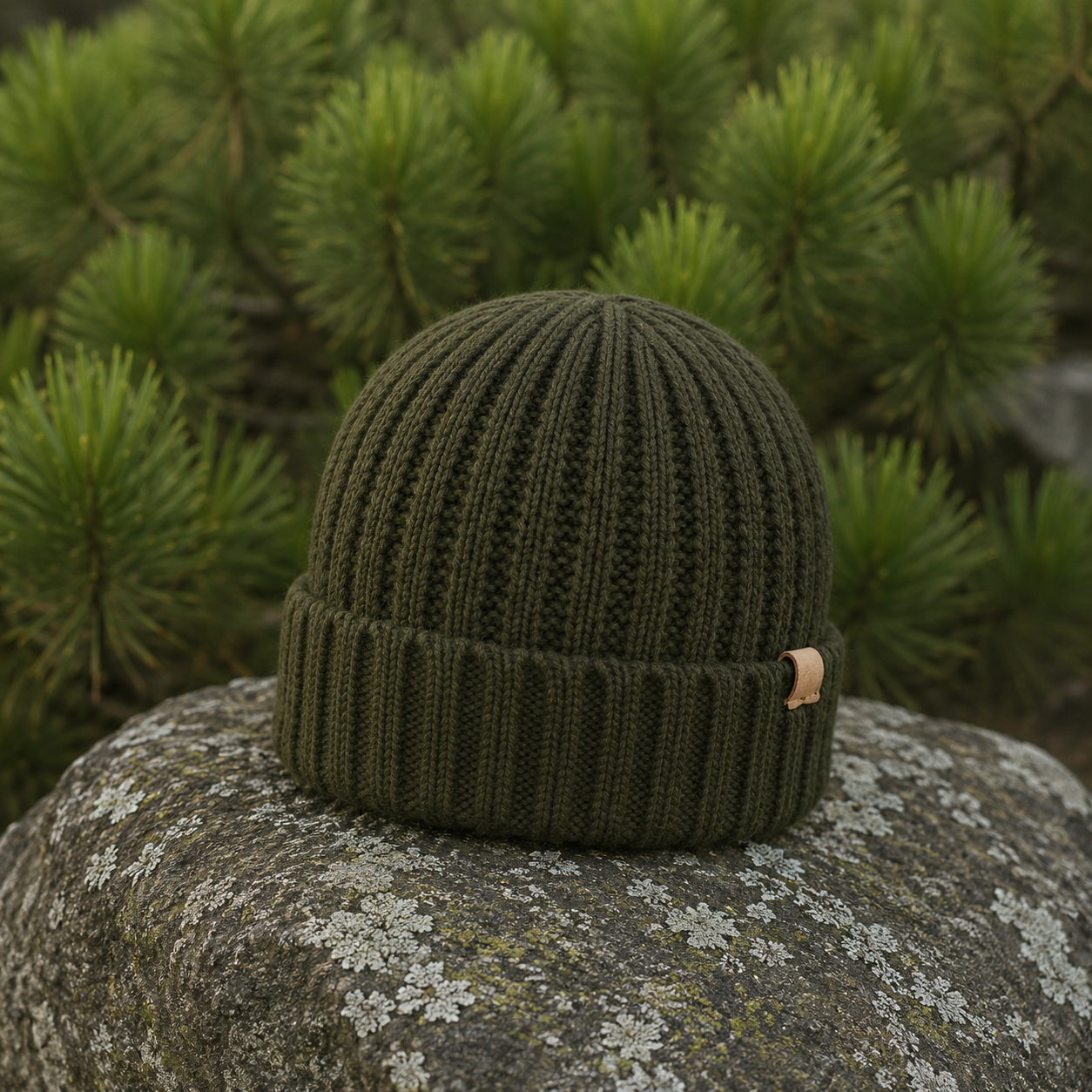 Klipspringer Rib Knit Beanie - Olive