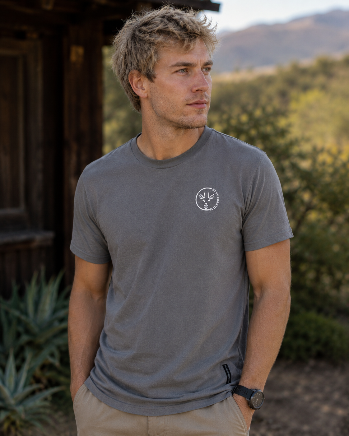Mens Charcoal T