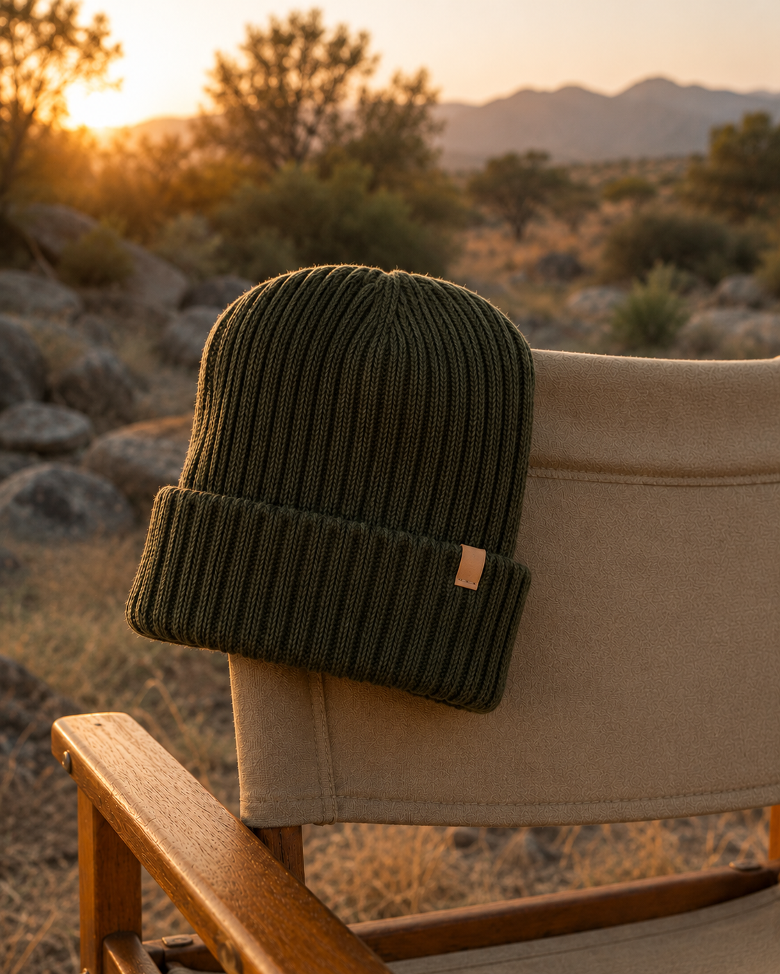 Klipspringer Rib Knit Beanie - Olive