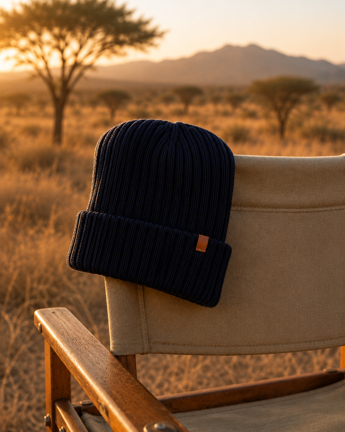 Klipspringer Rib Knit Beanie - Navy